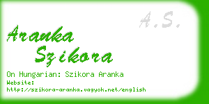 aranka szikora business card